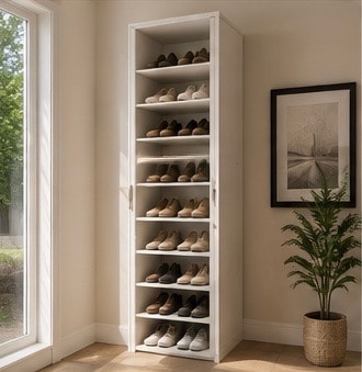 Slim shoe tower